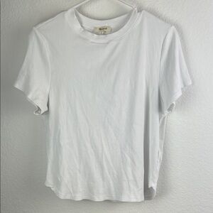 Madewell Ivory Ribbed Knit Top Women’s Size XL